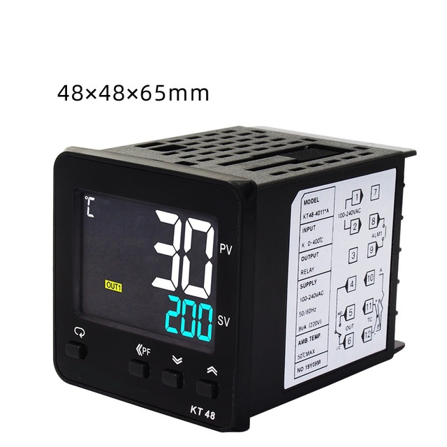 KT48 48*48 Relay SSR Dual Output Multiple Input LCD Intelligent PID Temperature Controller