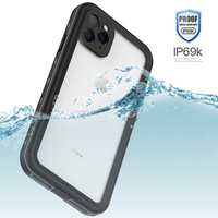 Coque de téléphone certifié personnalisé, housse étanche IP68, en PC + TPU, transparente, pour iphone 11 Pro Max, avec Service UPC gratuit pour Amazon/raspberry