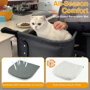 Wall Mounted Cat <b>Bed</b> Hanging Pet <b>Nest</b> Desk Side Cat Lounger Adjustable Sock for Dogs and Cats - Product Image 3
