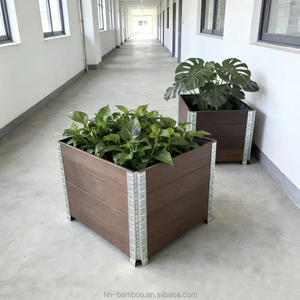 Jardinière en bambou classique, durable, écologique, à haute valeur esthétique, pour l'extérieur, utilisation à domicile, anti-corrosion, <span class=keywords><strong>fleurs</strong></span> artificielles - Product Image 1