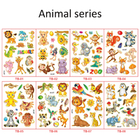 Kits de tatuaje temporal de oro de dinosaurio espacial de animales de dibujos animados para niños al por mayor pegatina impermeable para niños