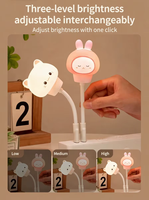 Veilleuse à commande vocale MSBN, forme de lapin, canard, ours, chat, mignonne, lampe de chevet LED USB, décoration de chambre d'enfant, cadeau