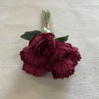 Bouquet de pivoines artificielles en soie à 7 têtes, nouées à la main, pour centre de table de mariage et décoration intérieure