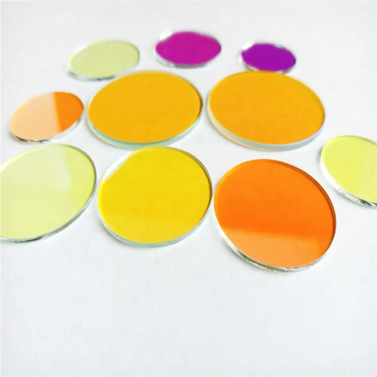 Filtro de color de vidrio dicroico resistente al calor, alta precisión, 0,2mm, 0,3mm