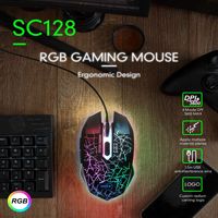 Souris optique ergonomique 6D 3600 DPI avec LED respirante séparée, souris RGB USB pour gamer, ordinateur portable, ordinateur de bureau, souris de jeu filaire ROHS