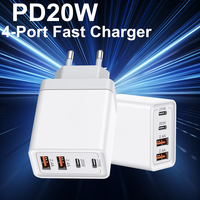 AU US EU universel 4 en 1 prise USB chargeur rapide prise UK double type C chargeur mural 40W 4-Port USB C chargeur bloc