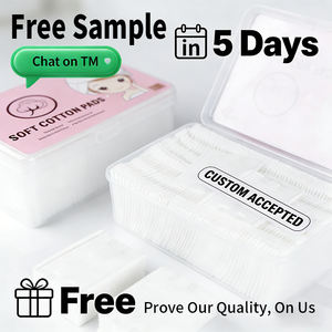 Disques de coton écologiques absorbants et doux sans peluches pour le démaquillage du visage et des ongles - Product Image 3