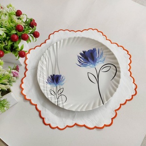 Eco-friendly 45*45cm Embroidered Edge Pure Flax Placemat Dining <b>Table</b> <b>Cloth</b> <b>Linen</b> Napkins for Wedding - Product Image 3