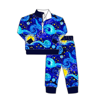 Conjunto de Sudadera Ligera de Franela con Media Cremallera para Niños ODM 0-16T, Sudadera Deportiva Casual con Cremallera 1/4