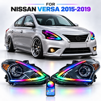 Vente en gros usine : Phares avant LED pour Nissan Versa 2015-2019 avec DRL RGB dynamiques – Fournisseur de remplacement