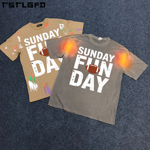 เสื้อยืดโอเวอร์ไซส์หนาพิมพ์ลายแบบกำหนดเองเสื้อยืดผ้าฝ้ายออร์แกนิกเป็นมิตรกับสิ่งแวดล้อมสำหรับผู้ชาย - Product Image 4