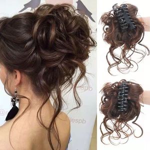 <span class=keywords><strong>Pince</strong></span> à cheveux pour <span class=keywords><strong>chignon</strong></span> désordonné, postiche synthétique bouclé naturel pour femme, volume instantané, coiffure <span class=keywords><strong>facile</strong></span> pour les filles pressées - Product Image 5