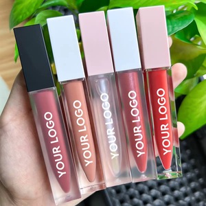 Gloss à lèvres transparent rose nude brillant, marque privée, logo personnalisé, végan, sans cruauté, longue tenue, hydratant, avec anneau - Product Image 6