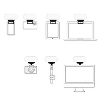 Vloglite Lampe annulaire LED portable rechargeable 3000mAh 5W pour selfie/vidéo, en plastique, température de couleur réglable 2500-9000K, pour mobile