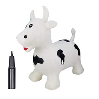 Jouets gonflables de cheval de saut de vache, trémie gonflable d'animal de rebond pour des tout-petits ou des enfants, tour sur des jouets d'animaux de saut