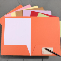 Carpeta de papel Kraft de 2 bolsillos tamaño carta A4 personalizada con logotipo portadocumentos duradero para oficina y escuela