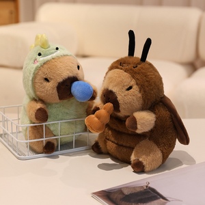 OEM ODM Peluche de Capibara con cuerda para tirar, juguete de peluche para decoración del hogar, escritorio, alivio del estrés, compañero, regalo festivo - Product Image 2
