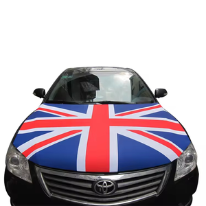 Housse de capot de voiture avec drapeau de la Barbade, élastique, patriotique, bannière de capot de voiture, drapeau de capot de moteur de la Barbade - Product Image 1