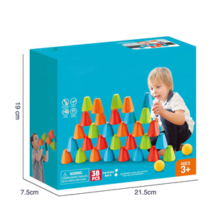 <span class=keywords><strong>Juego</strong></span> de Mesa de Vasos Apilables con Pelotas para Lanzar, Juguete Educativo para Niños Pequeños, <span class=keywords><strong>Juego</strong></span> Activo, Plástico Ecológico - Product Image 4