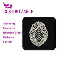 Patch ovale en strass pour vêtements et jupes inspirés de la nature, style vert, applique en strass faite à la main pour le bricolage