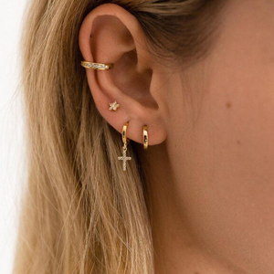ROXI - Pendientes de Clip con Forma de Diamante Geométrico Minimalista, Sin Perforación, para Mujer - Product Image 6