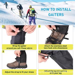 Polainas de Senderismo WOQI Negras Unisex, Impermeables, Transpirables, Protección contra la Nieve para Hombres y Mujeres, Equipo de Aventura al Aire Libre - Product Image 3