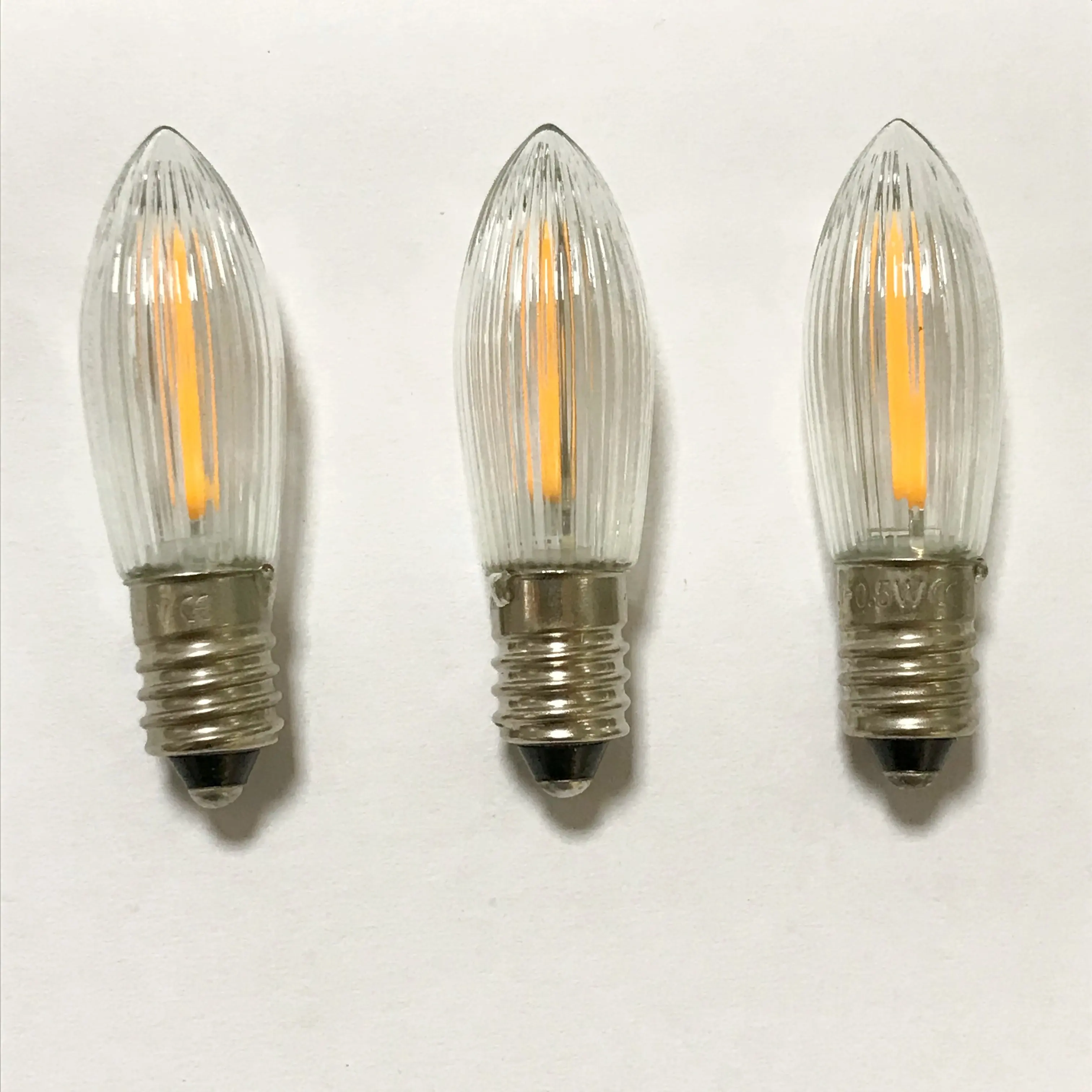 Bóng Đèn Led Cầu Nến Thủy Tinh Sọc Cơ Sở C6 E10 Bóng Đèn Dây Tóc 8-55V 0.1-0.2W Bóng Đèn Thay Thế Giáng Sinh