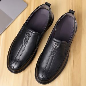 2026 Top Grain Leather Men's Slip on Shoes Genuine Leather Soft Upper Lightweight Casual and Versatile - Product Image 6