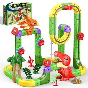 Juego de Tren Magnético de Dinosaurios para Niños, 115 Piezas, Pistas de Cubo Infinito 3D, Rieles Antigravedad, Juguetes de Tren Eléctrico - Product Image 1