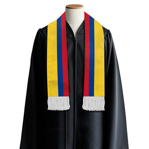 Bufanda con la Bandera de Colombia, 17*135cm, Doble Cara, Satén, para Aficionados al Fútbol, Día de la Independencia - Product Image 1