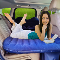 Colchón inflable con revestimiento de PVC para coche, cama para coche, colchón de aire flocado para coche, SUV plegable para colchón inflable, muebles para el hogar