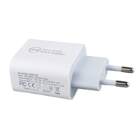 Chargeur mural USB C 20W double port PD & QC3.0 USB a Charge rapide Bloc pour iPhone 5V/3A Sortie pour utilisation avec téléphone portable