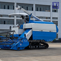 Nouvelle Moissonneuse-batteuse agricole autotractée à chenilles chinoise, à alimentation complète, 4 rangs, pour maïs, blé et riz, 75KW 99KW, large portée
