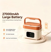 Boîte à lunch chauffante infrarouge lointain HC06, rechargeable sans fil, 60 ℃   Chauffe-plats de pique-nique à écran LED pour maintenir au chaud