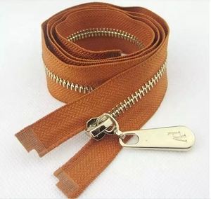 Lanke rol ritsleting logam N5 ritsleting logam dua sisi ritsleting logam perak Y gigi No. 5 mantel celana jaket ritsleting - Product Image 5