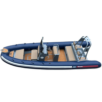 RHIB 560 V fond de luxe en aluminium bateau gonflable côtelé avec moteur hors-bord