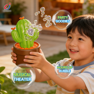 Chengji Ingrosso Estivo Economico Giocattolo Elettrico Soffia <span class=keywords><strong>Bolle</strong></span> per Bambini, Macchina per <span class=keywords><strong>Bolle</strong></span> Multiforata a Forma di Cactus e Girasole - Product Image 2