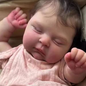 Poupée bébé reborn simulée de <span class=keywords><strong>46</strong></span> <span class=keywords><strong>cm</strong></span> pour les enfants, cadeaux pour filles, accessoires de jeu d'imitation, jouet mignon pour nouveau-né - Product Image 5