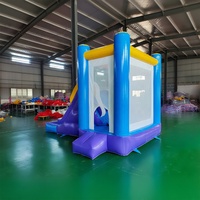 Casa de rebote inflable para niños con tobogán y bola Pit Combo El Castillo de salto más popular Playland