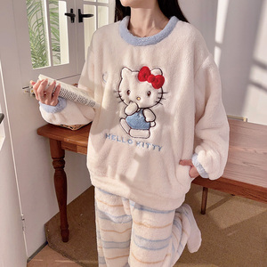 Conjuntos de ropa de dormir Pijamas Plush Plus Fat para aumentar 2603 # Pijamas - Product Image 3