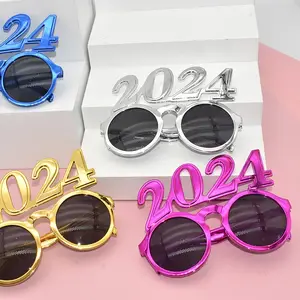 2024 Plastic Glasses Happy New Year's Eve Glasses Graduation 2024 Class Of 2024 Party Photo Prop Supplies