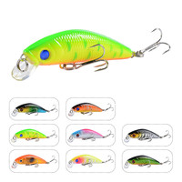 Leurre de pêche 7cm/ 8G, plongeant de 0,3m à 1,2m, flottant, type minnow, appât dur artificiel, longue portée, appât en plastique dur