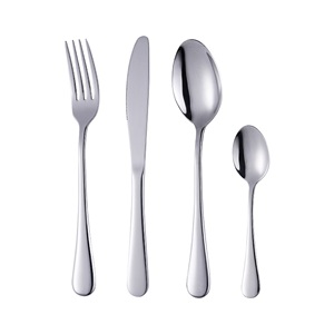 Stocked 24 Piece Luxury Gold Silver Black Knife Fork Spoons Set, <strong>Egg</strong> <strong>Shape</strong> <strong>Cutlery</strong> Set Stainless Steel for Party - Product Image 3