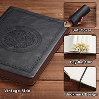 Carnet de notes vintage en cuir 2026, 150 pages, couverture en cuir, ligné, pour femmes et hommes