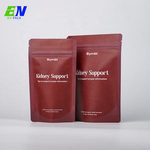 Sachet <span class=keywords><strong>Doypack</strong></span> Tenant Debout en Papier Kraft Biodégradable et Compostable avec Fermeture Éclair et Impression Personnalisée - Product Image 2