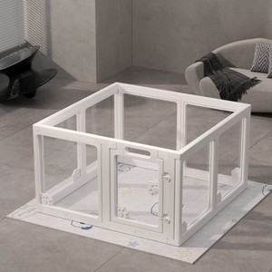 Taşınabilir Katlanabilir Akrilik Kafes Köpek Oyun Parkı Evcil Hayvan Kulübesi Kolay Kurulumlu Köpek Çiti Kapalı Alan Şeffaf - Product Image 2
