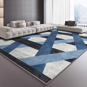 Alfombra Geométrica Rectangular de Poliéster Antideslizante para Sala de Estar, Dormitorio, Sofá, Piso, Alfombra Absorbente y Agradable al Tacto - Product Image 3