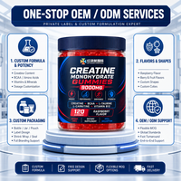 Gummies de Créatine Monohydrate Personnalisées OEM/ODM sous Marque Privée – 9000mg Framboise – Documentation de Qualité et Conformité Prises en Charge