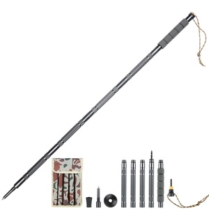 Bastone da <span class=keywords><strong>Trekking</strong></span> Leggero in Alluminio per <span class=keywords><strong>Uomo</strong></span> e Donna, Multifunzionale, Smontabile, con Punta in Ferro, Pieghevole - Product Image 1