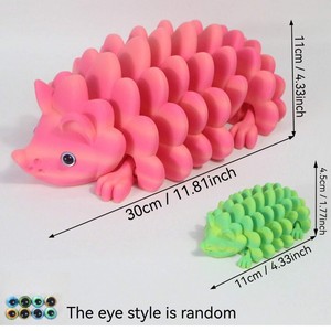 Juguete de simulación de animal de plástico con impresión 3D, con diseño de erizo y piña, articulaciones móviles, para escritorio, de gran éxito transfronterizo - Product Image 6